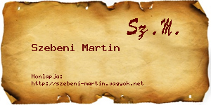 Szebeni Martin névjegykártya